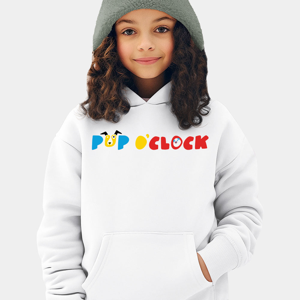 Youth Logo Hoodie - White