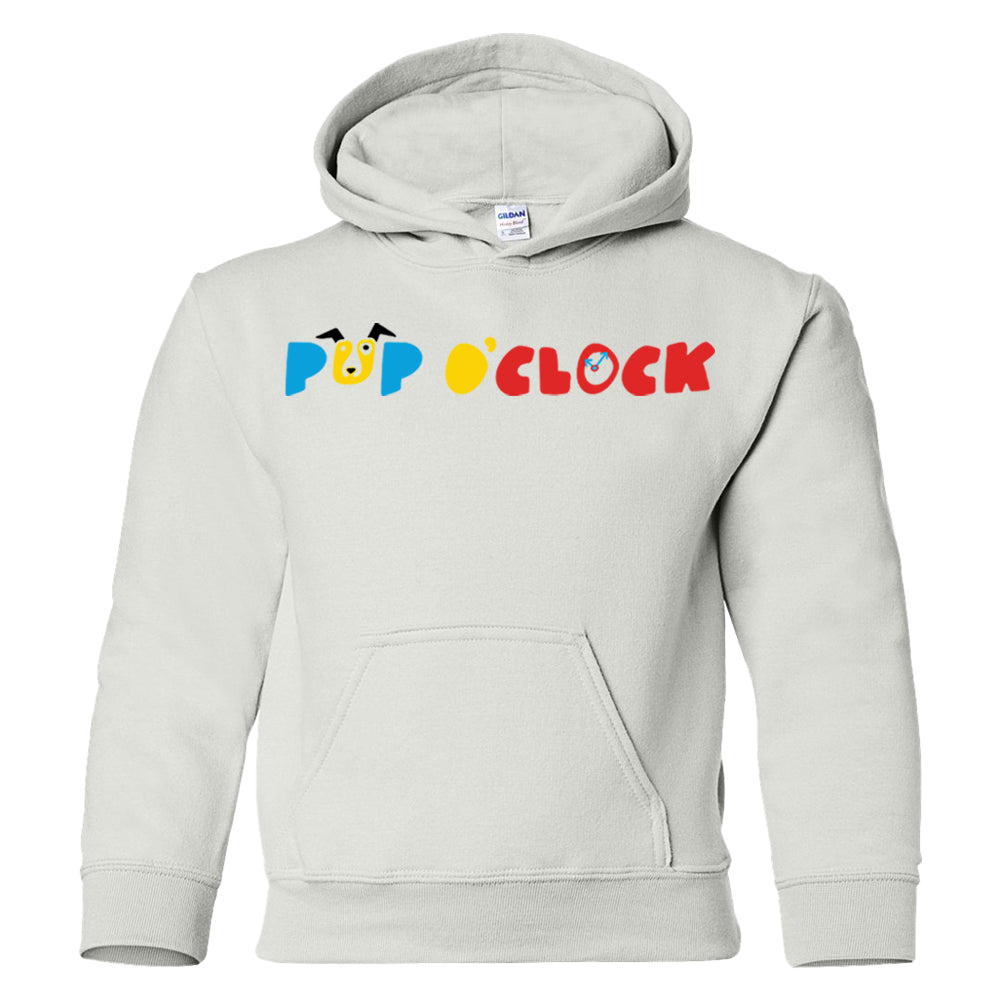 Youth Logo Hoodie - White