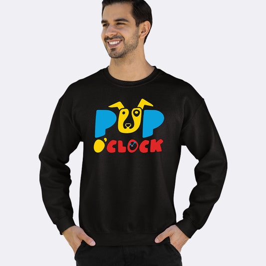 Adult Unisex Stacked Logo Sweatshirt - Black